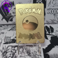 Pokemon Gold Metal Cards - Charizard GX + Display stand