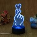 LED Acrylic Lamp - Music - BTS Finger Heart