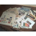 GENUINE GLORY LOT TO CLEAR-STOCK CARDS WITH STAMPS.PAGES,PACKETS-MOSTLY GOOD CONDITION,SEE PHOTOS