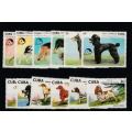 THEMATICS-DOGS,CUBA AND VIETNAM-3 assorted sets ON 2 STOCK CARDS-FINE UM