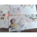 NEW YEAR BARGAIN-SWA-37 FDC WITH FULL SET OF UM SINGLES FOR EACH FDC-FINE,CLEAN LOT