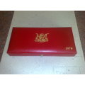 RSA-1974 LONG PROOF SET,INCLUDES GOLD R2 AND GOLD R1-ORIGINAL SA MINT RED BOX-GETTING SCARCE!!!