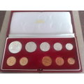 RSA-1974 LONG PROOF SET,INCLUDES GOLD R2 AND GOLD R1-ORIGINAL SA MINT RED BOX-GETTING SCARCE!!!