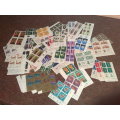 ISRAEL-60 ASSORTED BLOCKS OF FOUR WITH TABS-(SOME  HAVE SHEET NUMBERS)-FINE UM