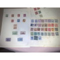BRITISH COMMONWEALTH-10  OLD ALBUM PAGES WITH ASSORTED STAMPS,BID PER PAGE,MANY Q VICS