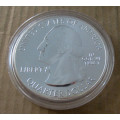 2015 America The Beautiful Saratoga 5 Ounce Silver coin in original box