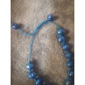Pearl bracelet unique blue x 2