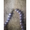 Antique blue pearl bracelet