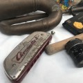 Harmonica and some cool vintage items in lot