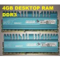 !! DESKTOP RAM 4GB DDR3 1600 MHZ !!