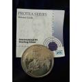 *** 2008 - SA SILVER R1 PROTEA - UNCIRCULATED - GANDHI - AS ISSUED FROM SA MINT - SEALED ***