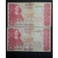 *** 2 x G DE KOCK R50 NOTES - ONE BID FOR BOTH - AS PER IMAGES ***