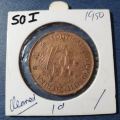 *** 1950 SA UNION 1 PENNY - AS PER IMAGES ***