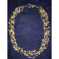 African multi strand twisted necklace