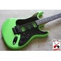 Vintage 80's Kramer Electric Guitar - Strat Shape - Stunning Lime Green Finish - Great Project!! USA