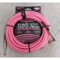 Ernie Ball Braided Instrument Cable - Pink - 7.6 Meter