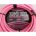 Ernie Ball Braided Instrument Cable - Pink - 7.6 Meter