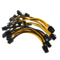 5Pcs PCI-E 6-pin To 2x 6+2-pin Power Splitter Cable PCIE PCI Express