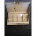 1960's metal safe box with key