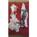 3 x Vintage Miniature Dolls (2 Porcelain) sold as lot