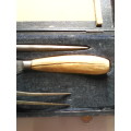 H. Samuel Sheffield Carving Set Circa Approx 1940's (Complete and original display box)