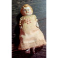 Miniature Articulated Porcelain Doll Dated 1923