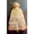 Miniature Articulated Porcelain Doll Dated 1923