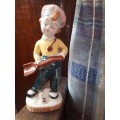 Vintage Hand Painted Porcelain Boy With Spade Figurine