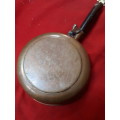 Vintage Copper Frying Pan With Wooden Handle @ Latch