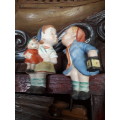 Pair Vintage Boy Girl Kissing Figurines Handpainted