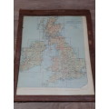 The Dunlop Maps British Isles Circa Approx 1930`s Complete In Original Leather Display Pouch