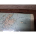The Dunlop Maps British Isles Circa Approx 1930`s Complete In Original Leather Display Pouch