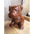 Brown Ceramic Glazed Bulldog