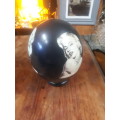 Mounted Marilyn Monroe Ostrich Egg