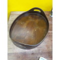 Vintage Booths 7 Division Snack Dish With Original Wooden Serving Tray