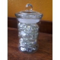 Glass Jar With Glass Pebbles