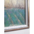 Original Framed Oil on Board Landscape by J.V Coetzer