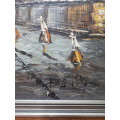 Margaret Kressley Impressionist Oil Painting Street Scene (1928-2018)