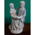 Ceramic Glazed Dancing Couple