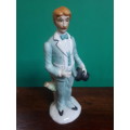 Ceramic Glazed Gentleman With Top Hat Figure