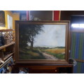 Large Oil on Canvas Signed - Furstenfeldbruck (Read Description On This Painting)