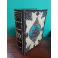 Vintage Book Shaped Tin With Man of War Theme