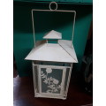 Tin With Glass Panels Candle Lantern