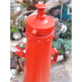 Large Vintage Triangle Cylindrical Shaped Fire Extinguisher