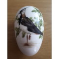 Vintage Coalport England British Birds `The Lapwing` Porcelain Trinket Egg