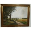 Large Oil on Canvas Signed - Furstenfeldbruck (Read Description On This Painting)
