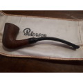 Vintage Peterson Ireland Bent Wood Pipe In Original Box With Accessories