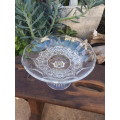 Stunning Vintage Cut Glass Bowl on Pedestal