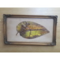 Vintage Framed Leaf Signed HSM - Watercolor Lake Scene