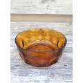 Retro Arcoroc France Amber Glass Bowl